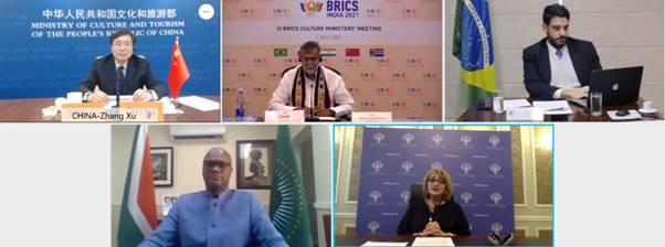 You are currently viewing Union Minister Prahlad Singh Patel chairs 6th meeting of BRICS Culture Ministers through video conference