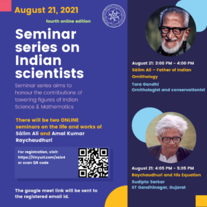 Read more about the article IIT Gandhinagar to remember Salim Ali and Amal Kumar Raychaudhuri in the fourth edition of Seminar Series on Indian Scientists