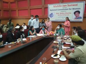 Read more about the article National Women Commission Chairperson Rekha Sharma listens to complaints