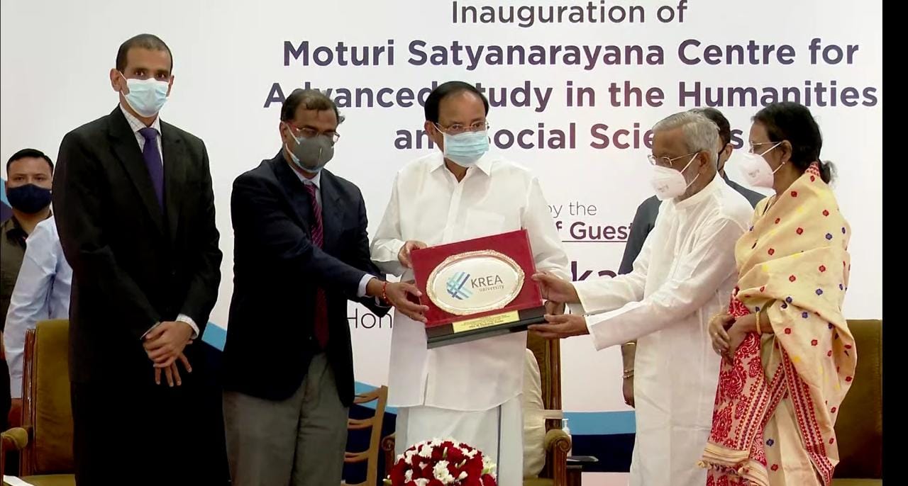 You are currently viewing  Vice President of India inaugurates Moturi Satyanarayana Centre for Advanced Study in the Humanities and Social Sciences at Krea University