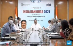 Read more about the article Union Education Minister Dharmendra Pradhan releases India Rankings 2021