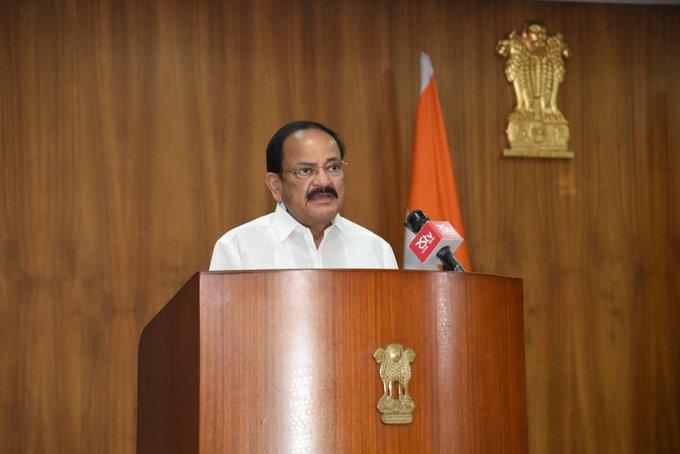 You are currently viewing Vice President virtually attends Silver Jubilee celebrations of Sri Ramakrishna Sevashrama, inaugurates new block of Sri Sharadadevi Eye Hospital and Research Centre at Pavagada