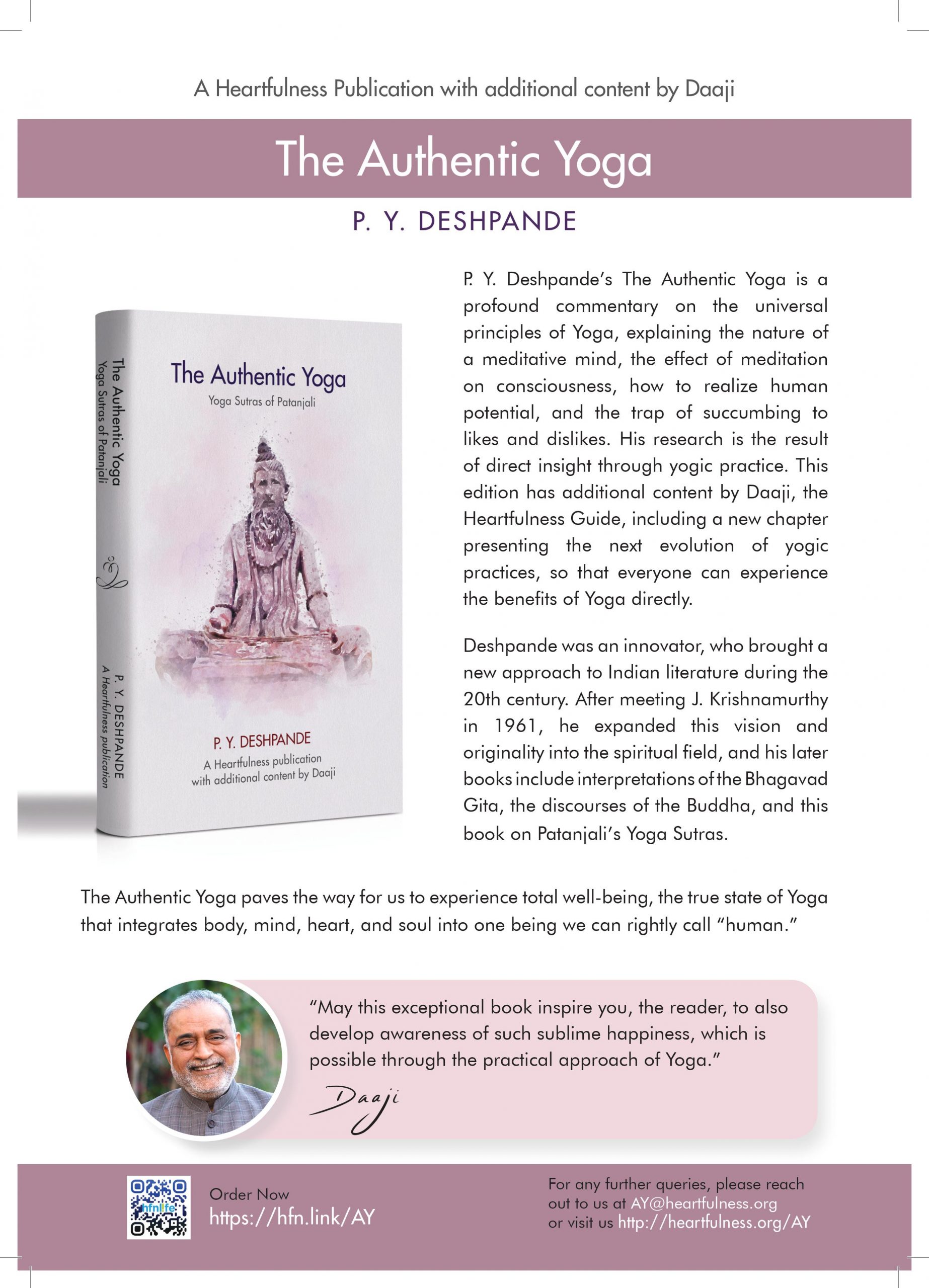 You are currently viewing Heartfulness’ Launches ‘The Authentic Yoga’ Book, Brings Yoga Closer To One and All