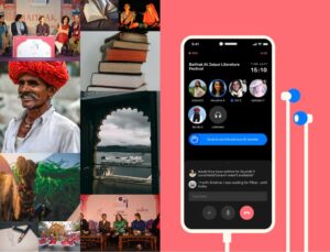 Read more about the article Audio-Social Learning App Mentza takes the Jaipur Literature Festival’s ‘Baithak’ to the World