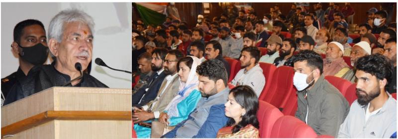 You are currently viewing Lt Governor addresses hundreds of enthusiastic youths, citizens of North Kashmir at “Sahi Raasta” programme in Baramulla