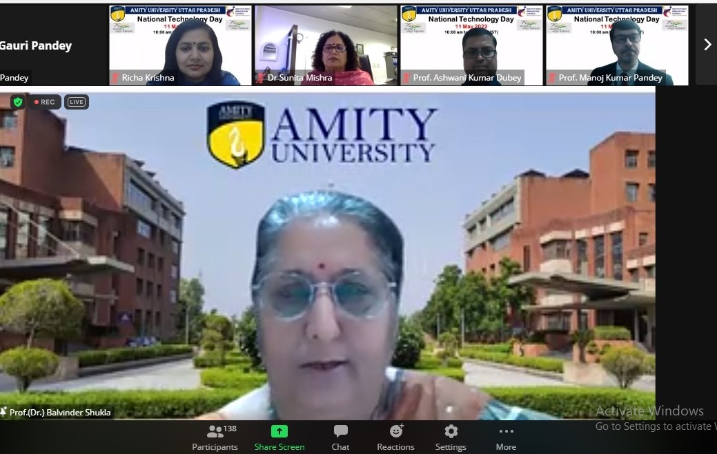 You are currently viewing Experts deliberate on “Integrated Approach in Science & Technology for Sustainable Future” on National Technology Day, at Amity