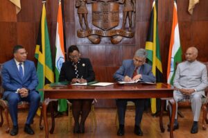 Read more about the article Sushma Swaraj Institute of foreign Service and Ministry of foreign Affairs and foreign Trade of Jamaica signs an MoU for cooperation in the field of Diplomatic Training
