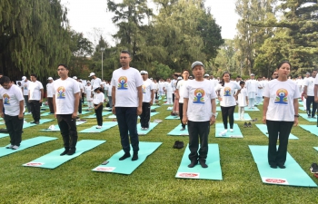 You are currently viewing International Day of Yoga 2022 celebrated today in august presence of  Prime Minister of Nepal