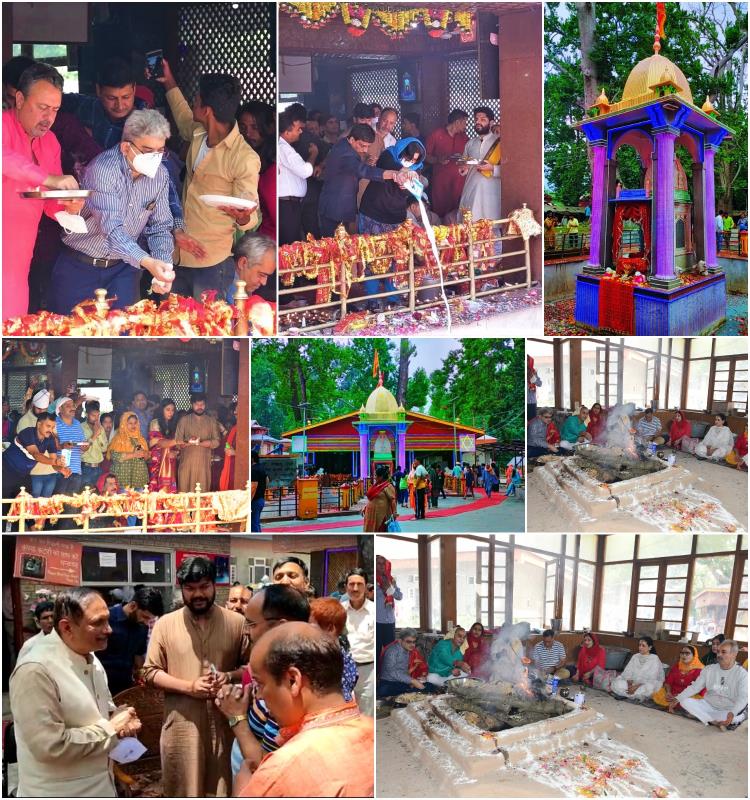 You are currently viewing Mela Kheer Bhawani celebrated with religious fervour, gaiety at Tullamulla ; Thousands of devotees offered Pooja