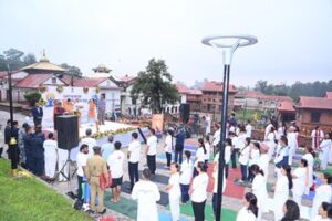 Read more about the article Curtain raiser for  International Day of Yoga 2022 organized by ICCR at the premises of  Pashupatinath Temple, Nepal