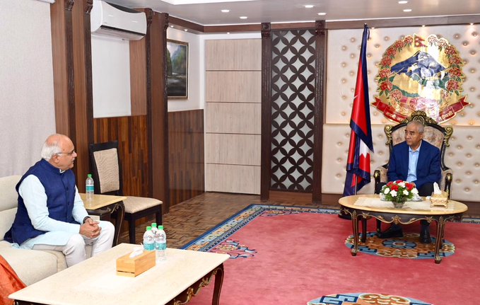 You are currently viewing ICCR President Dr. Vinaya Sahashrabuddhe called on Nepal President, PM Sher Bahadur Deuba; discuss Nepal-India cultural relations