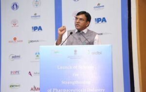 Read more about the article Chemicals & Fertilizers Minister Dr Mansukh Mandaviya launches schemes for Strengthening Pharmaceuticals Industry