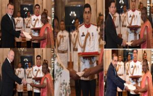 Read more about the article Envoys of Five Nations present credentials to President Droupadi Murmu