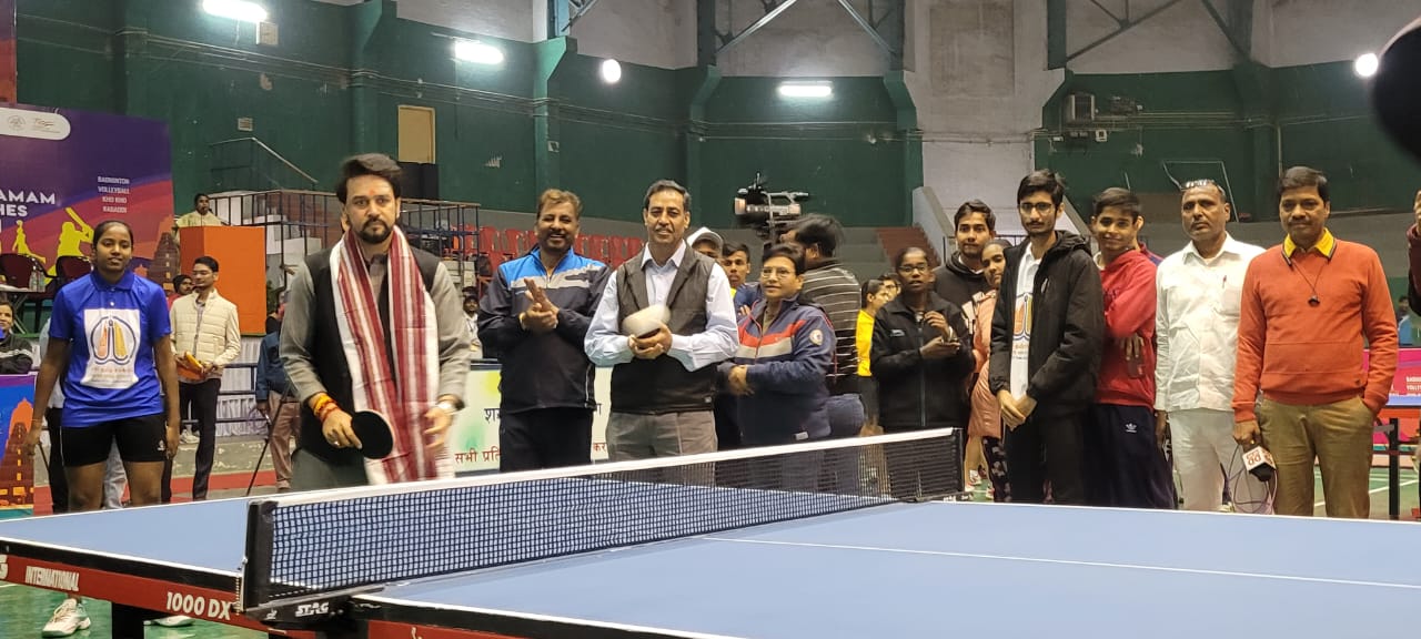 You are currently viewing Union Minister Anurag Thakur inaugurates friendly Table Tennis match in Kashi Tamil Sangamam