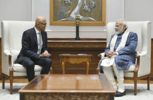 Read more about the article Chairman and CEO of Microsoft Corporation Satya Nadella met the Prime Minister Narendra Modi