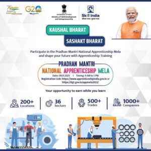 Read more about the article Pradhan Mantri National Apprenticeship Mela (#PMNAM) is being conducted in 242 districts of the country today
