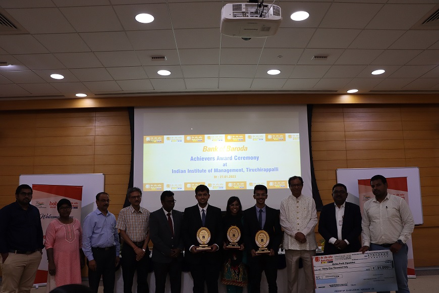 You are currently viewing IIM Tiruchirappalli conducted the Bank of Baroda Achievers Awards ceremony