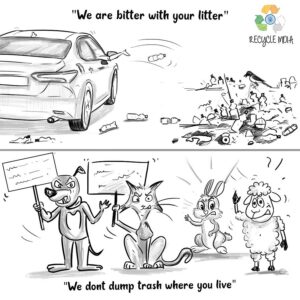 Read more about the article Recycle India shares cartoon on road pollution