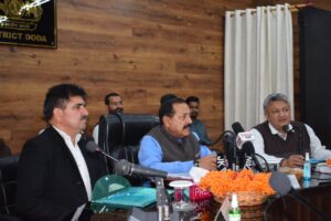 Read more about the article Union Minister Dr Jitendra assesses progress on Mega Projects under execution of NHPC, NHIDCL and GREF in Doda